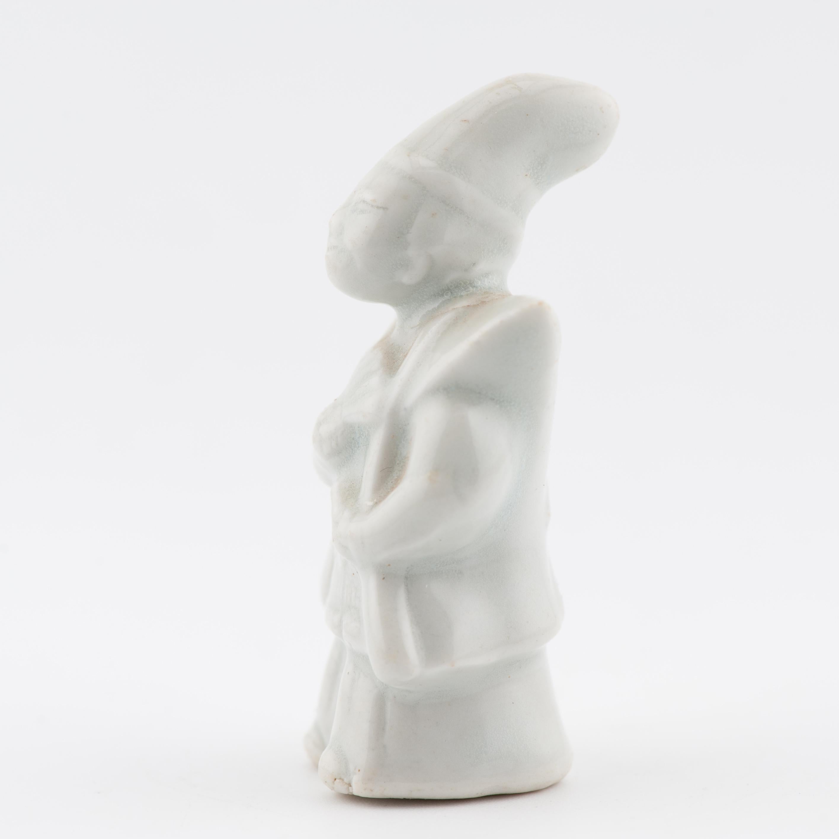Qing Antiquities 17th C Dehua Blanc de Chine Miniature Chinese Opera Theater figure en vente