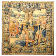 Antique 17th Century Brussels Old Testament Biblical Isaac Jacob & Esau Tapestry