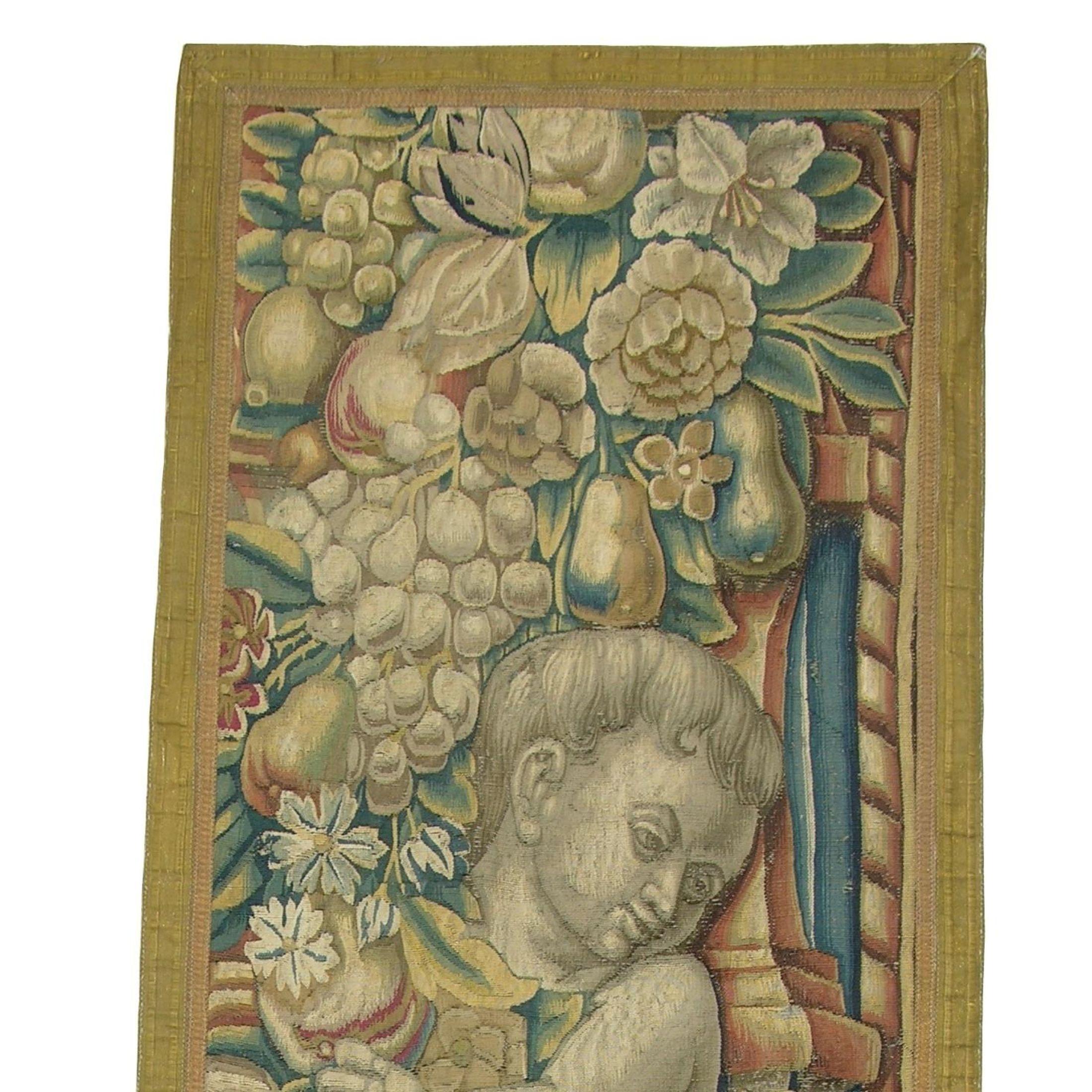 Unknown Antique 17th Century Brussels Tapestry 5'7