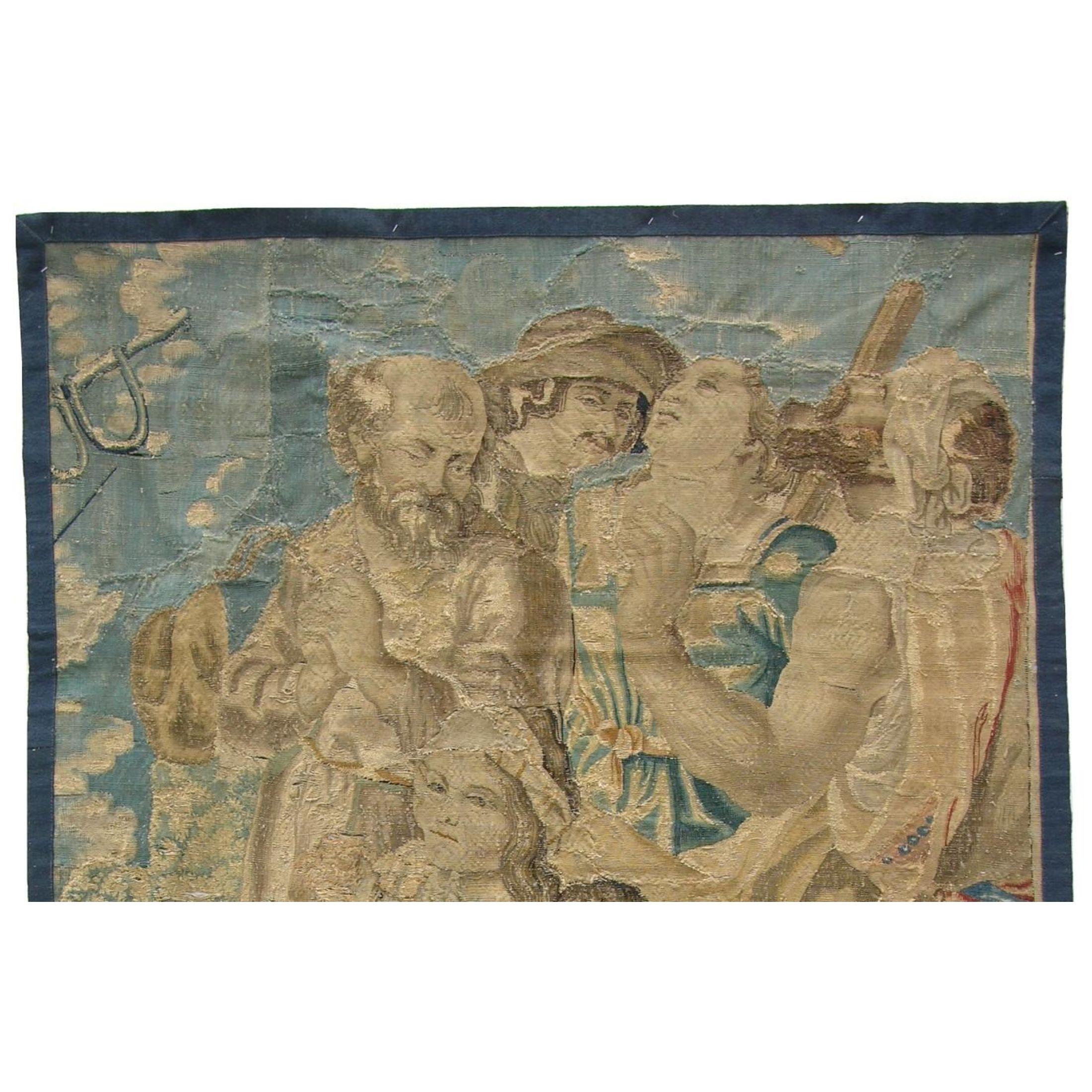 Other Antique 17th Century Brussels Tapestry 6'10
