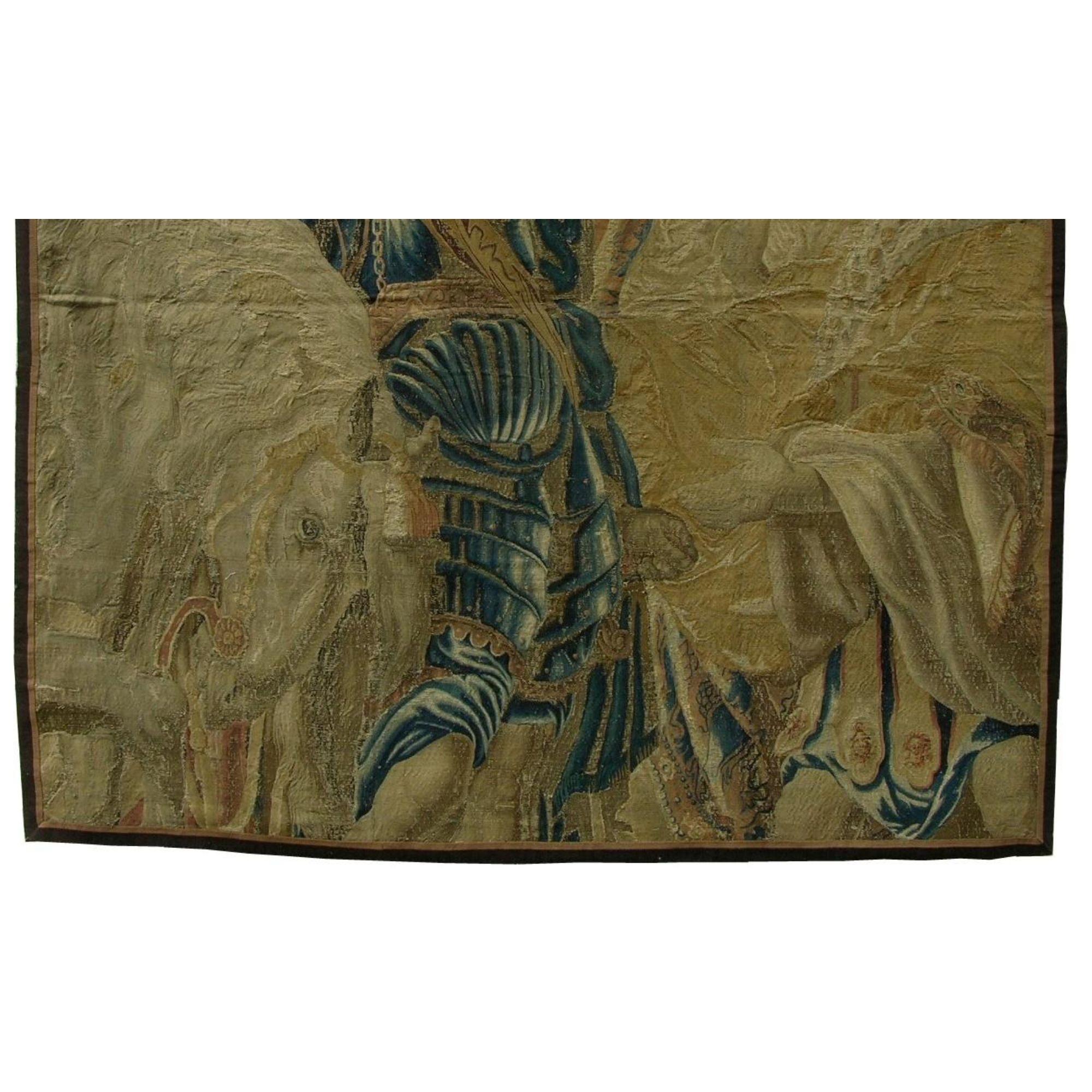 Unknown Antique 17th Century Brussels Tapestry 7' X 7'3