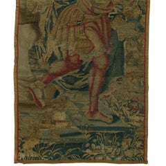 Antico arazzo di Bruxelles del XVII secolo 7'2" X 2'11"