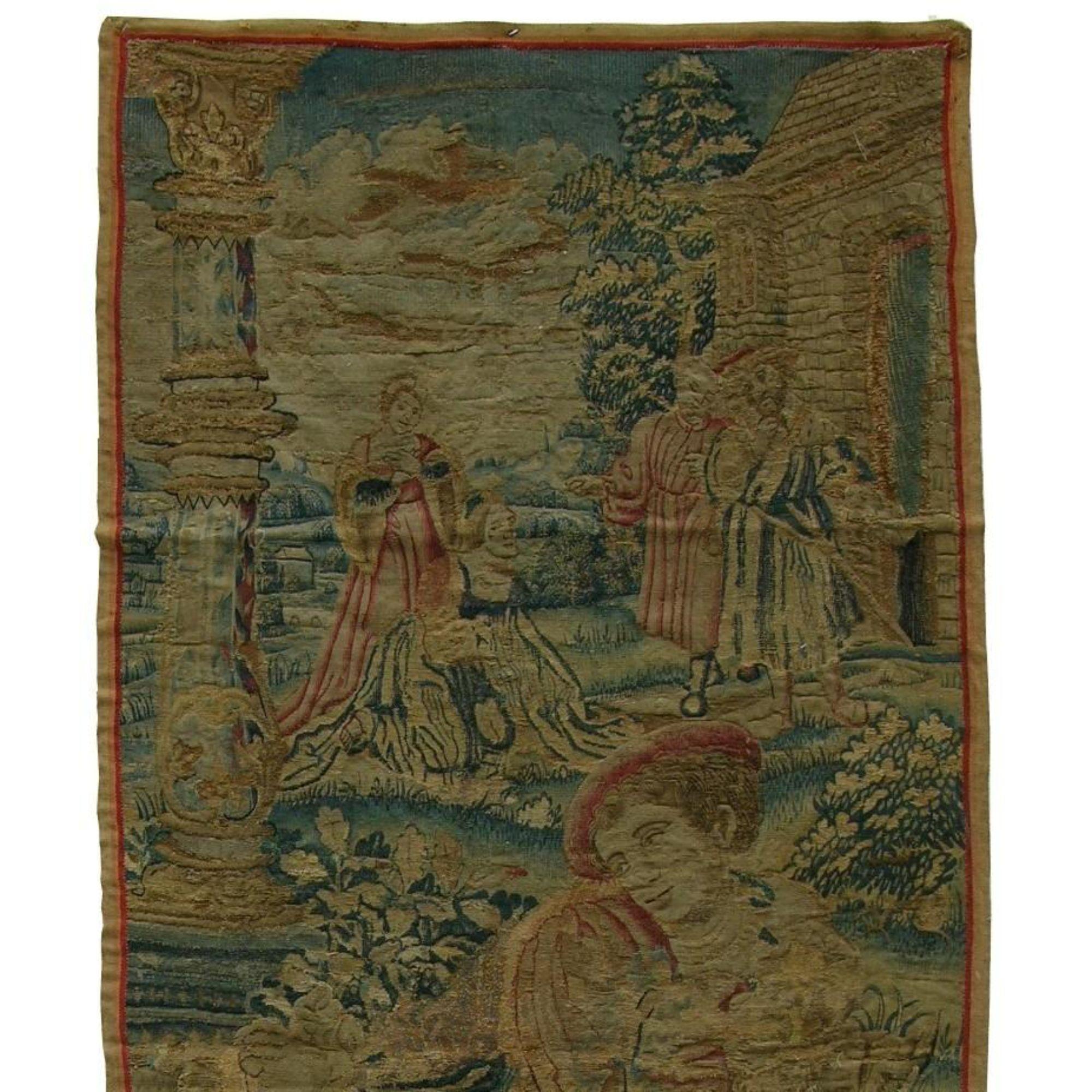Other Antique 17th Century Brussels Tapestry 7'2