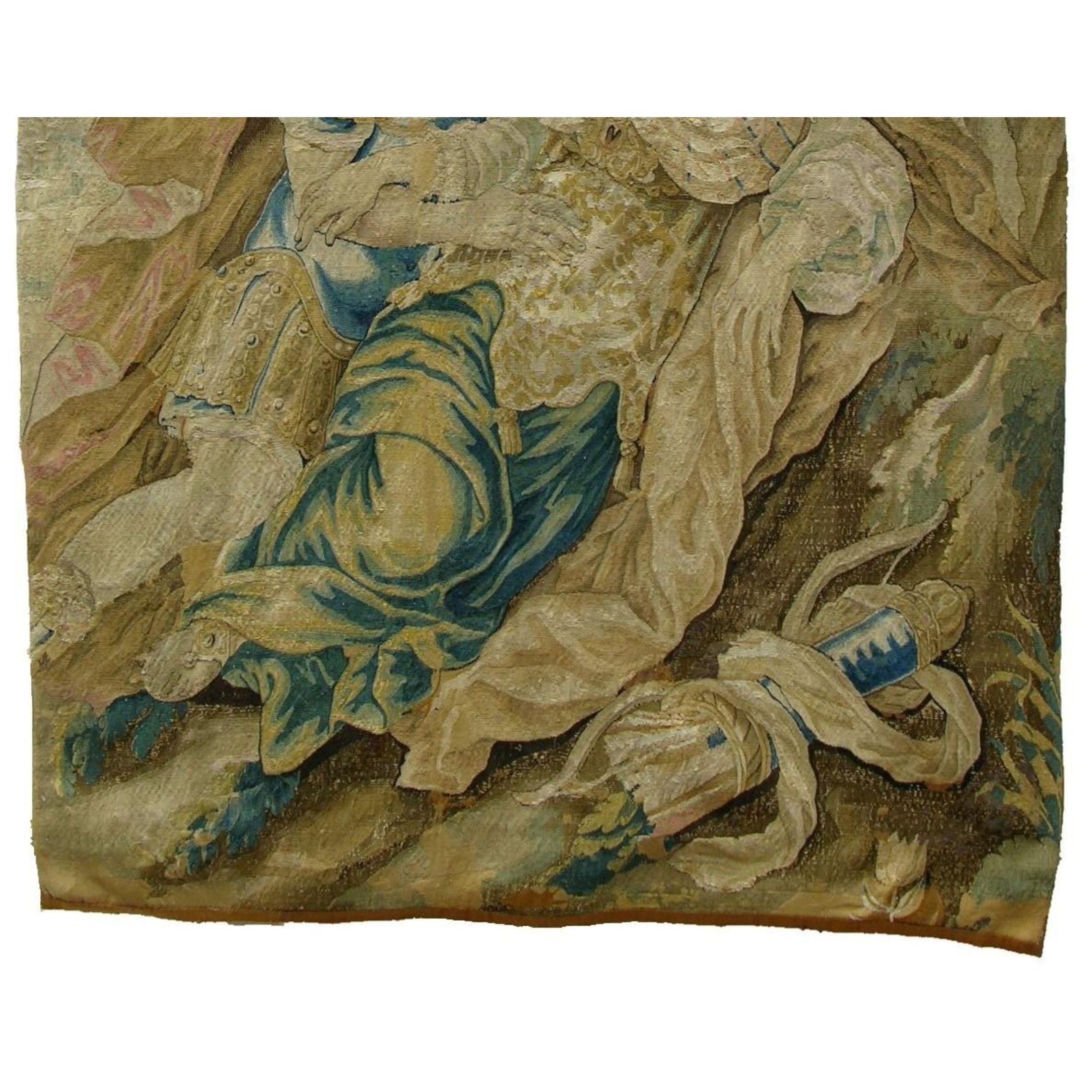 Unknown Antique 17th Century Brussels Tapestry 8' X 5'6