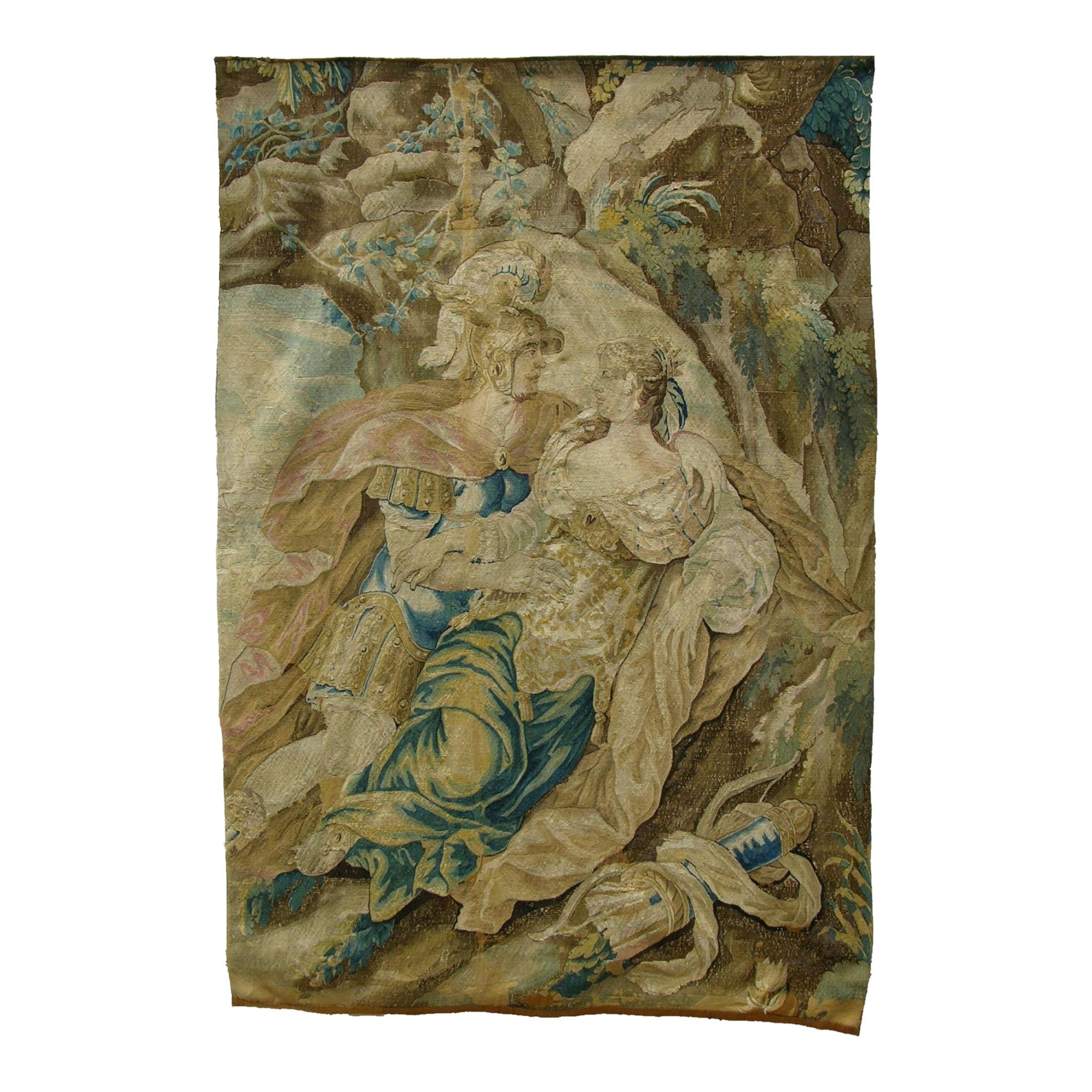 Antique 17th Century Brussels Tapestry 8' X 5'6" For Sale