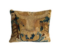 Antique 17th Century Brussels Tapestry Angel Pillow