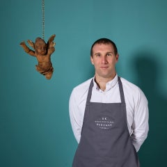 Antique 17th Century Carved Boxwood Cherub Wall Hanging