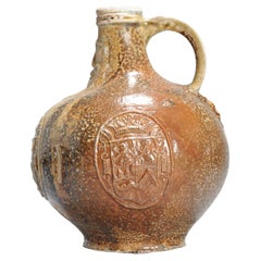 Antique 17th century Dutch Bellarmine Jug - Baardmankruik - Bartmann jug Rare!