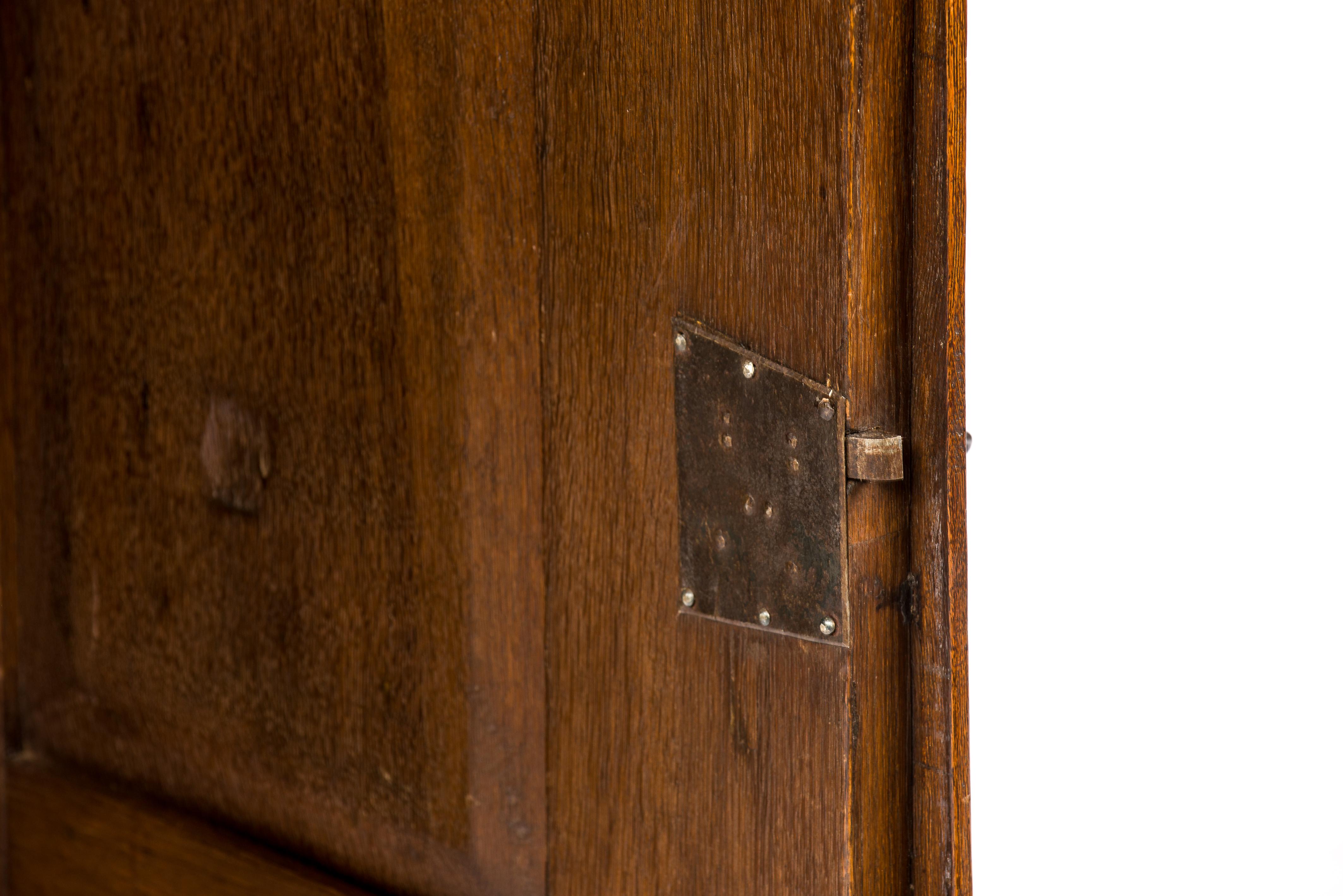Antique 17th Century Dutch Renaissance Oak 4 Door Cabinet with Rosewood Inlay 2