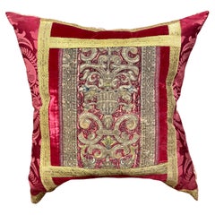 Antique 17th Century Embroidery Pillow