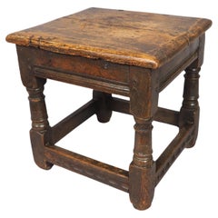 Antique 17th Century English Joint Stool