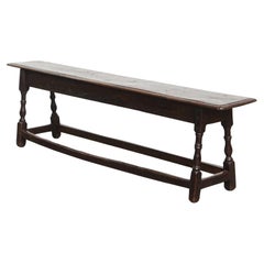Antique 17th Century English Oak Joint Stool / Bench for the Dining Table