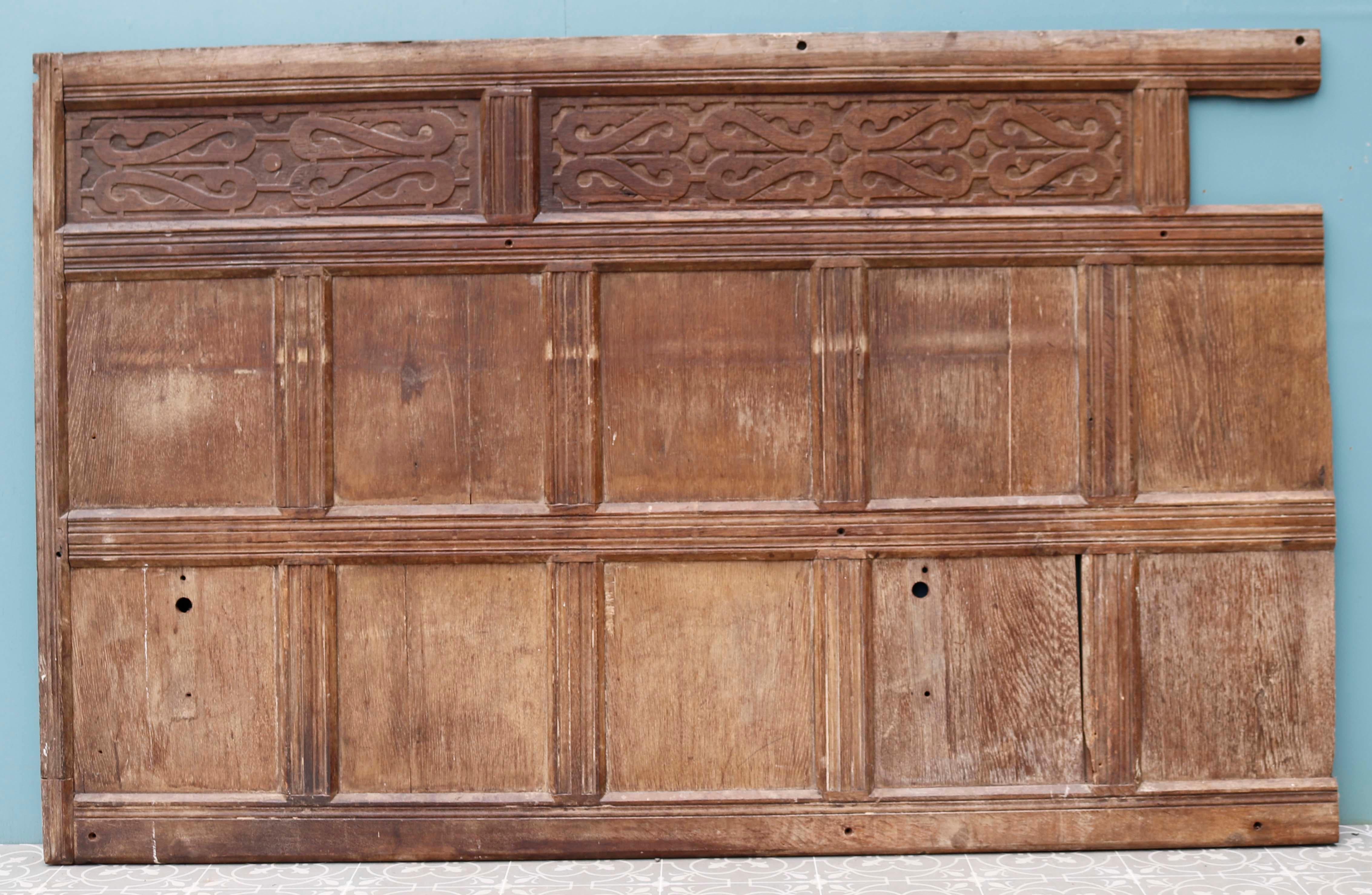 Antique 17th Century English Oak Wall Panelling In Good Condition In Wormelow, Herefordshire