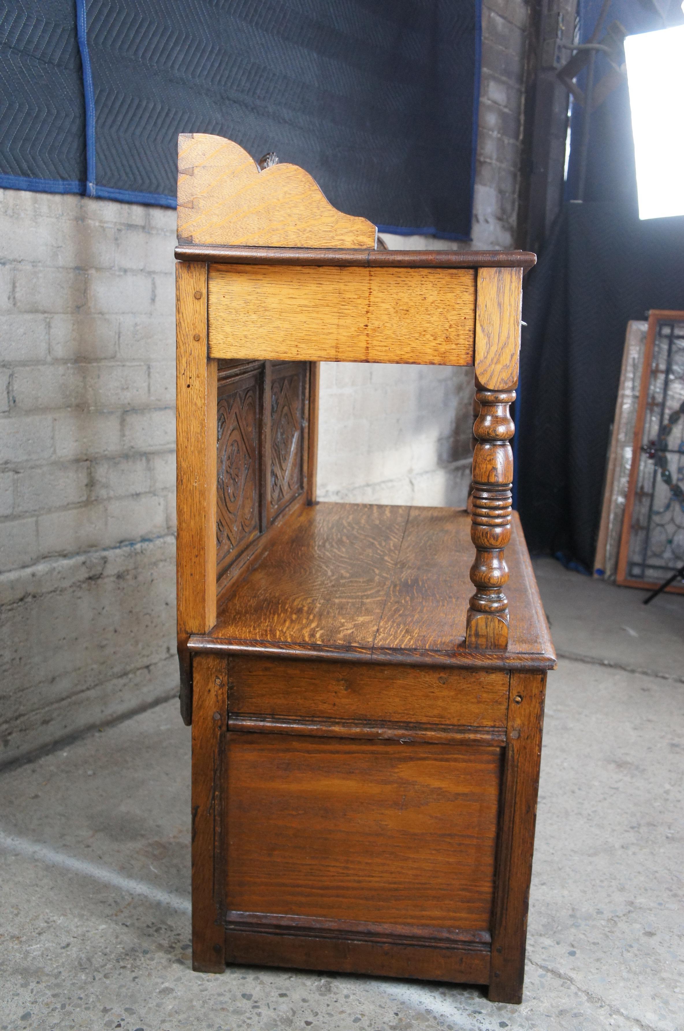 Antica credenza in quercia del XVII secolo inglese, credenza server, credenza da cortile in vendita 5