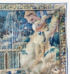 Antique 17th Century Flemish Mythological Tapestry Mercury Janus Sabine Women