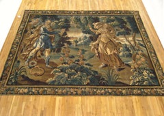 Antiguo Tapiz Mitológico Flamenco del Siglo XVII, con el Cortejo de Apolo
