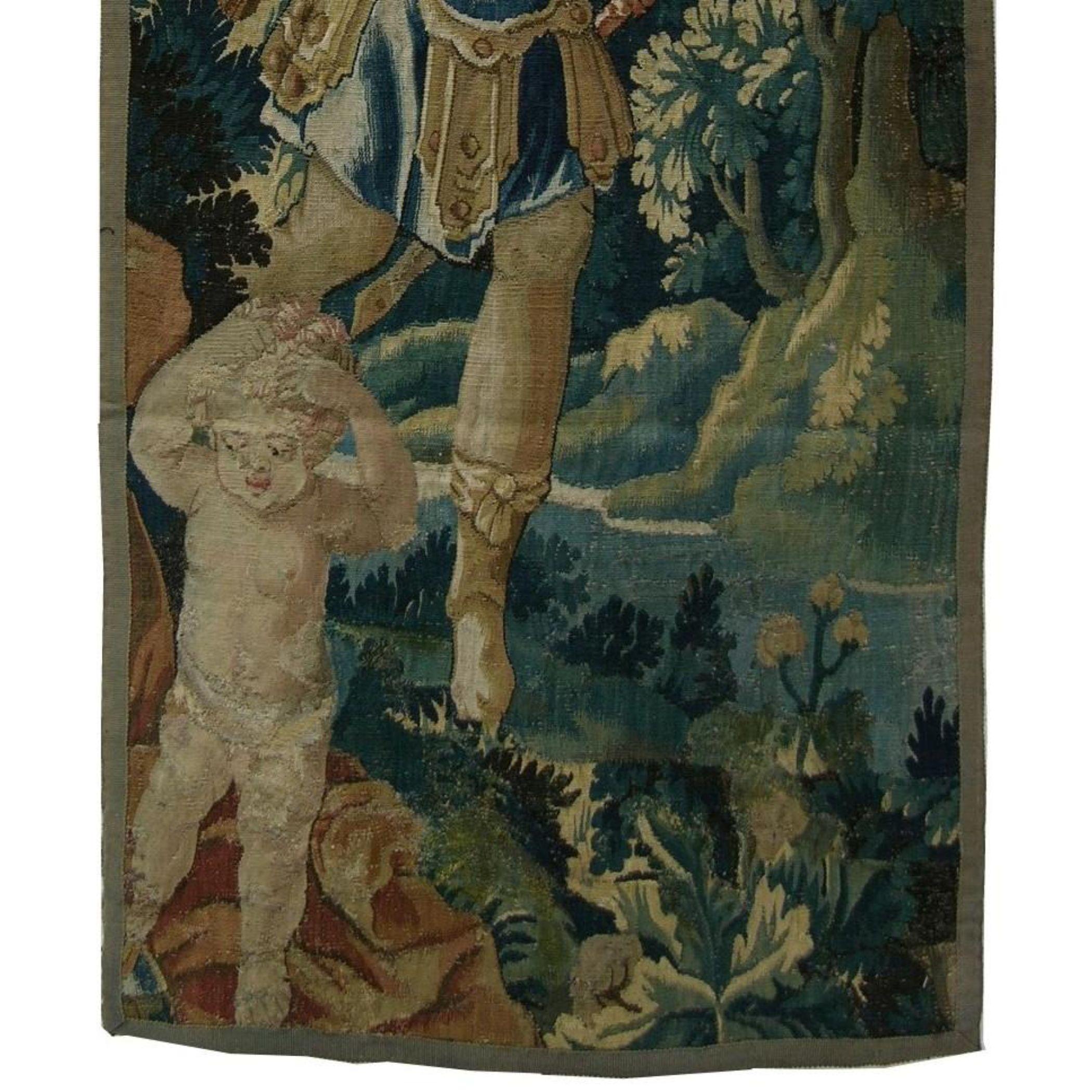 Unknown Antique 17th Century Flemish Tapestry 6'7