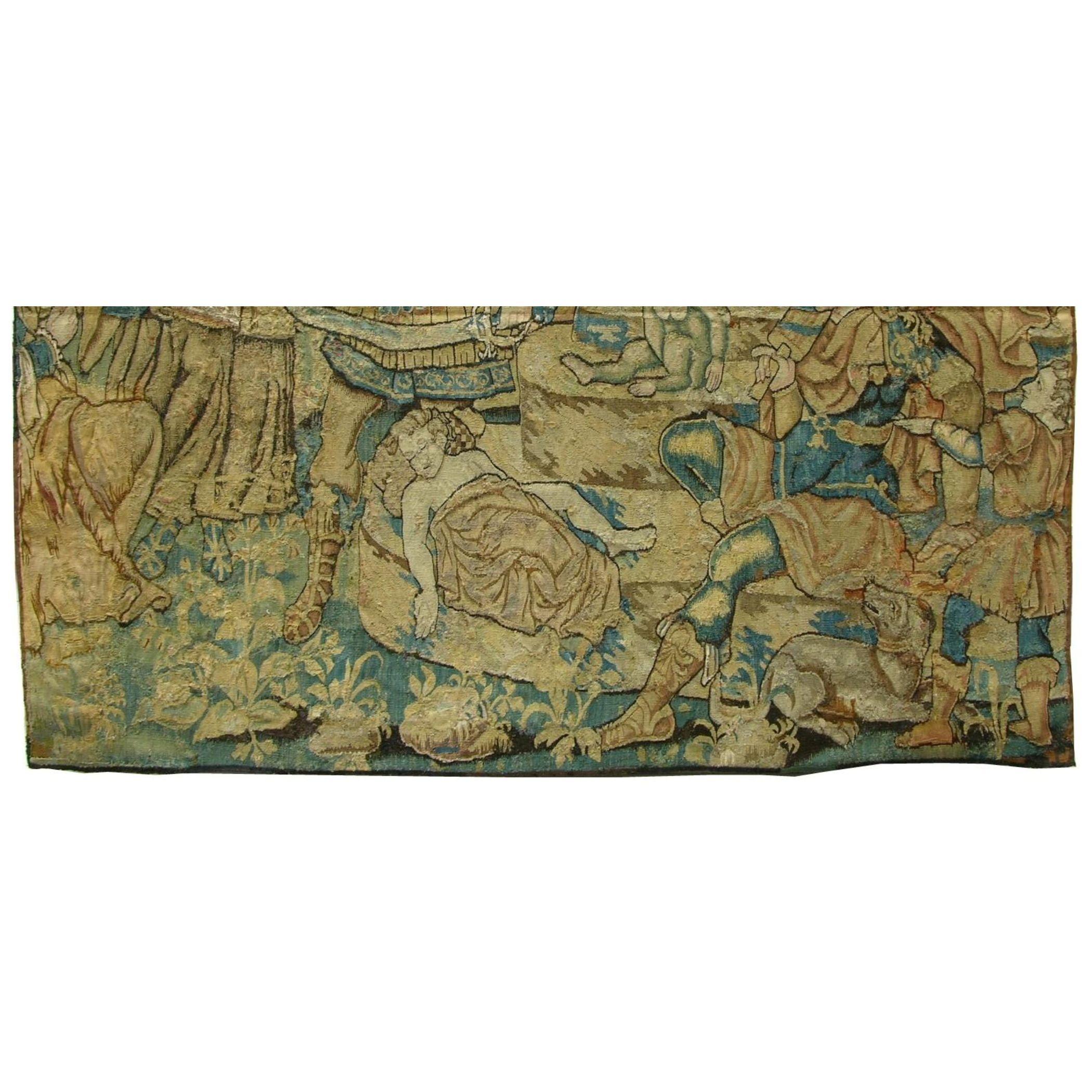 Unknown Antique 17th Century Flemish Tapestry 8'1