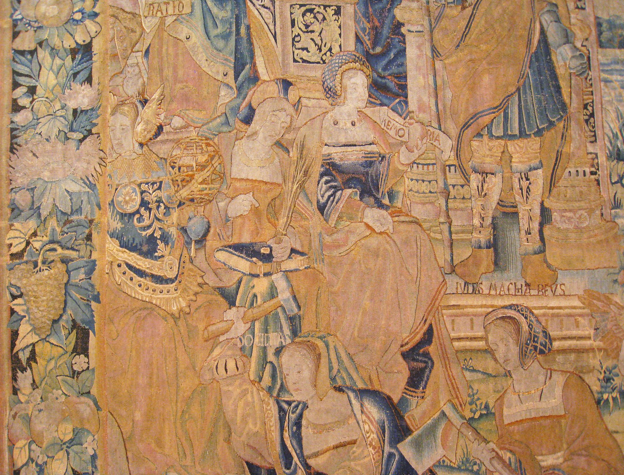 XVIIIe siècle et antérieur Ancienne tapisserie flamande du XVIIe siècle représentant les arts libéraux et les domaines du savoir en vente