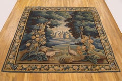 Antique 17th Century Flemish Verdure Tapestry, with Exotic Birds in a Landscape