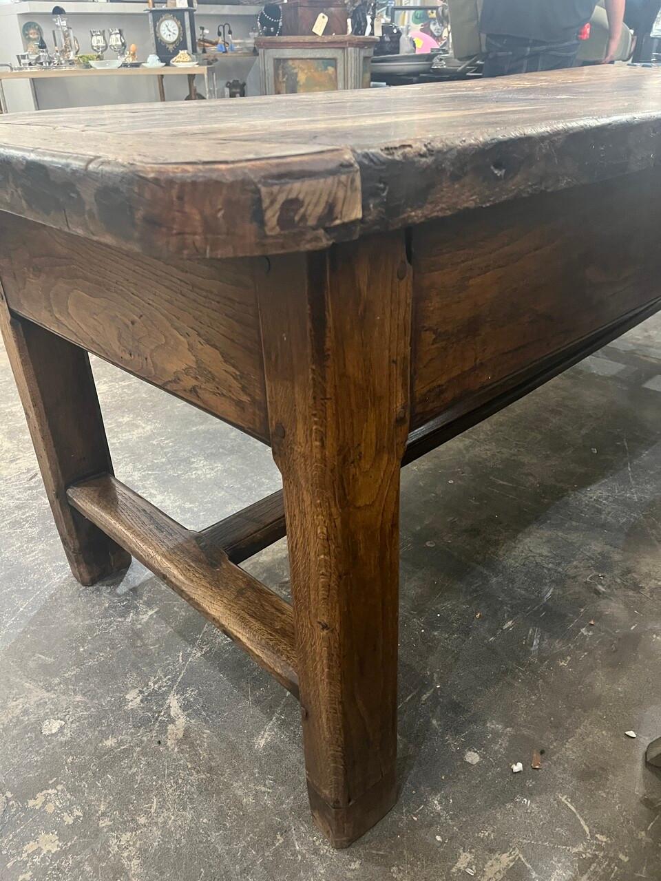 Antique 17th Century French Oak Baker / Work Table 9