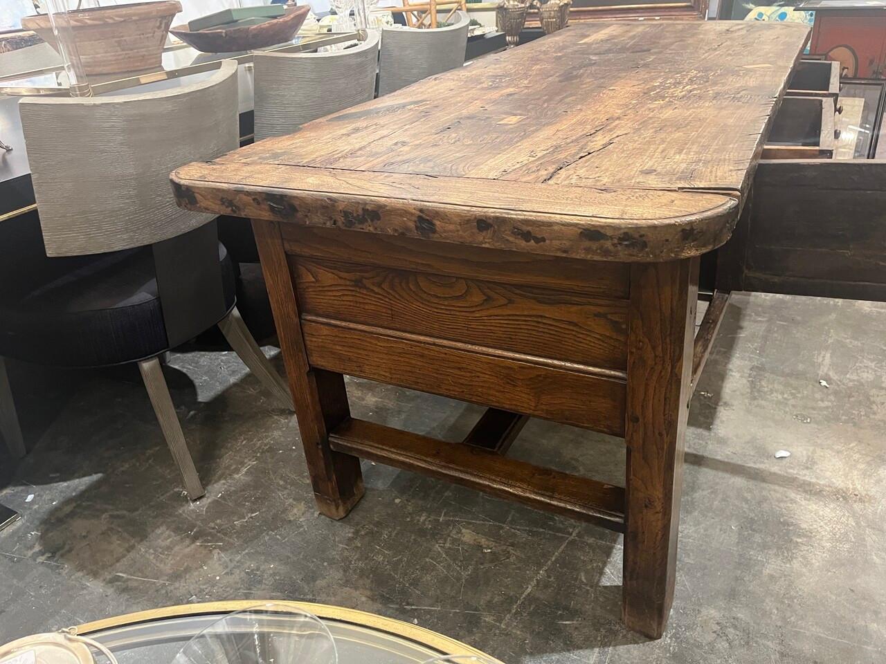 Antique 17th Century French Oak Baker / Work Table For Sale 1