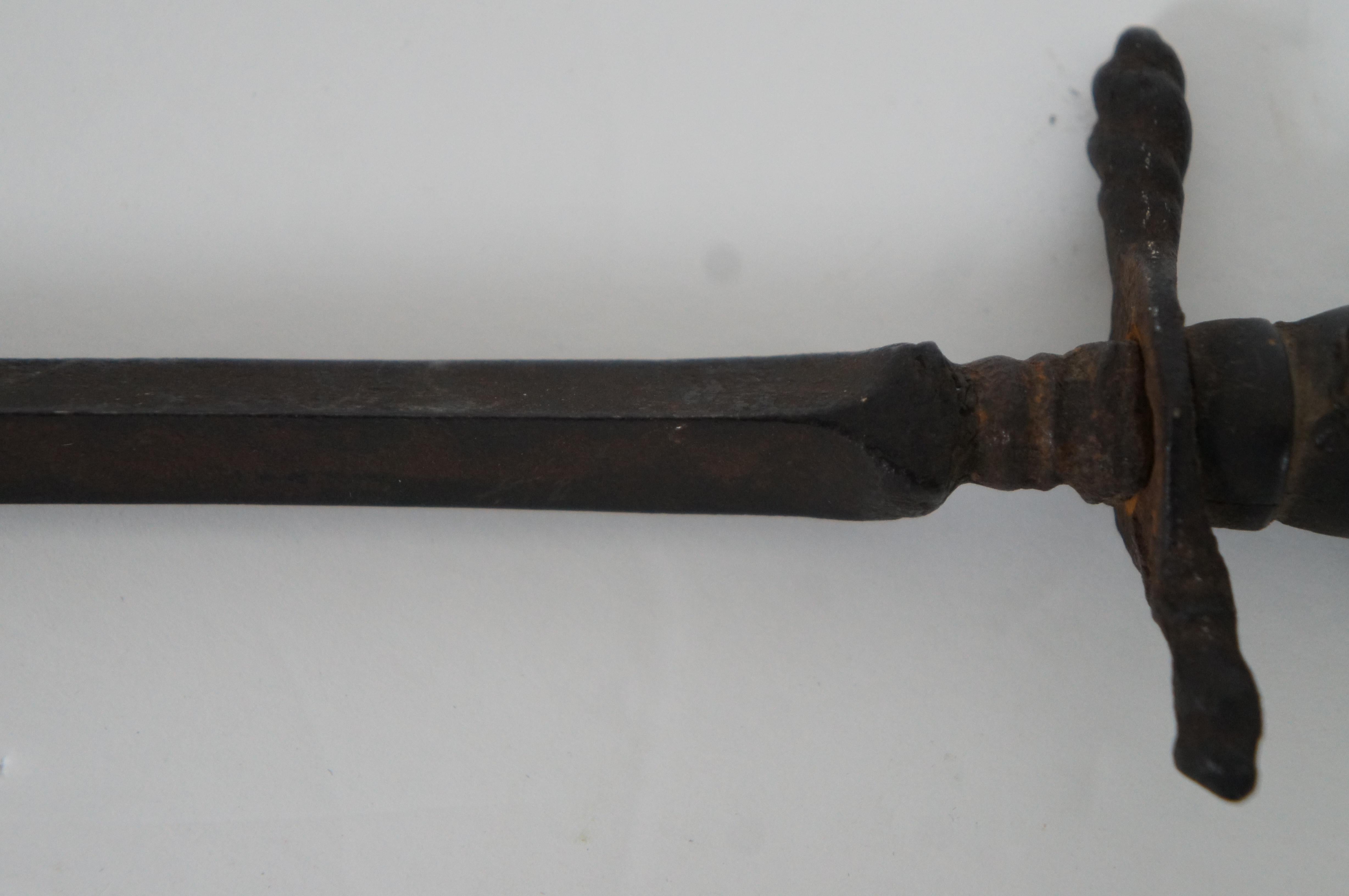 18th Century and Earlier Antique 17th Century Italian Military Gunners Stiletto Dagger Knife Sword