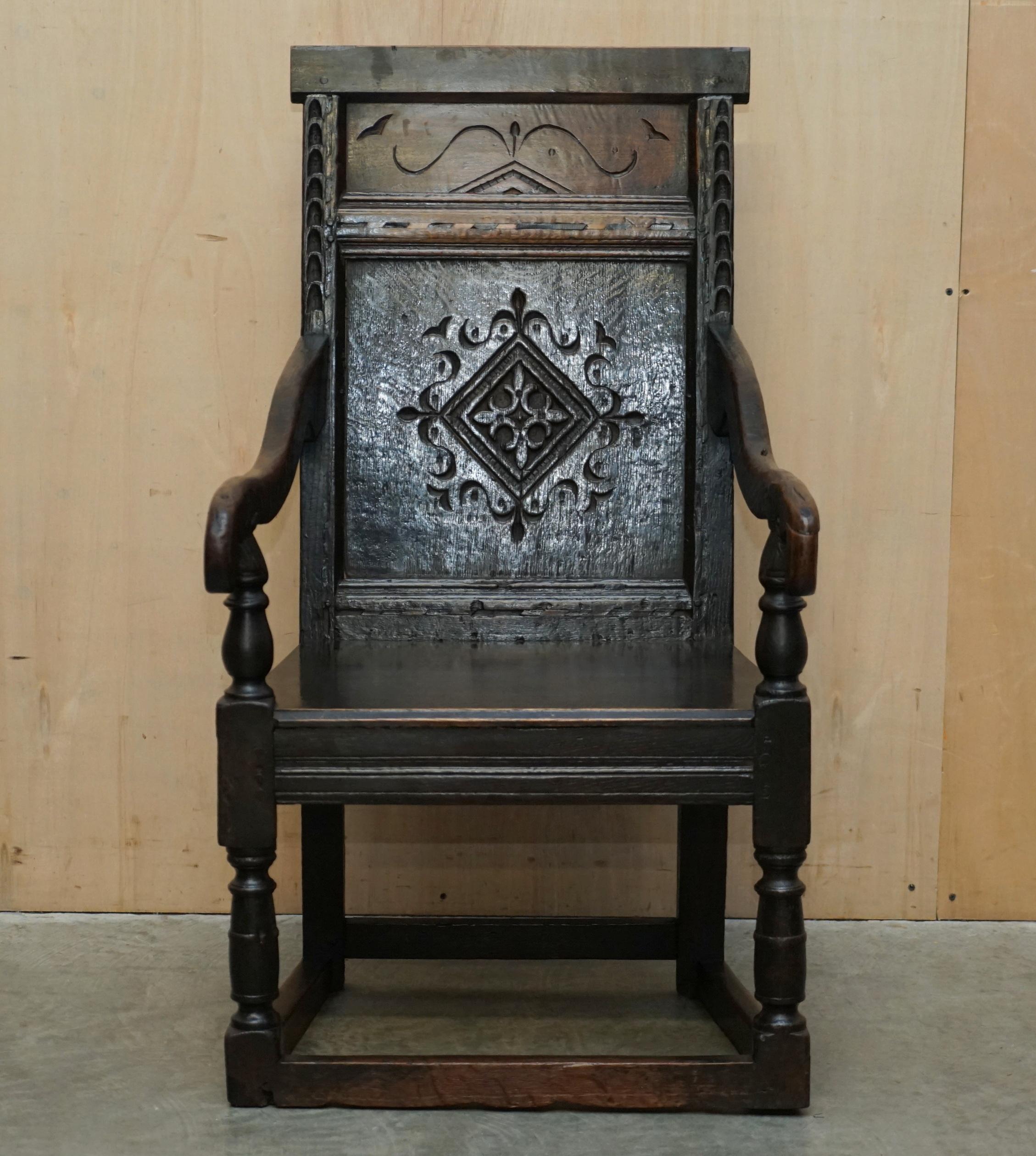 Royal House Antiques

Royal House Antiques are delighted to offer this original early 17th century Jacobean Wainscot armchair with Tudor style panelling

Please note the delivery fee listed is just a guide, it covers within the M25 only for the