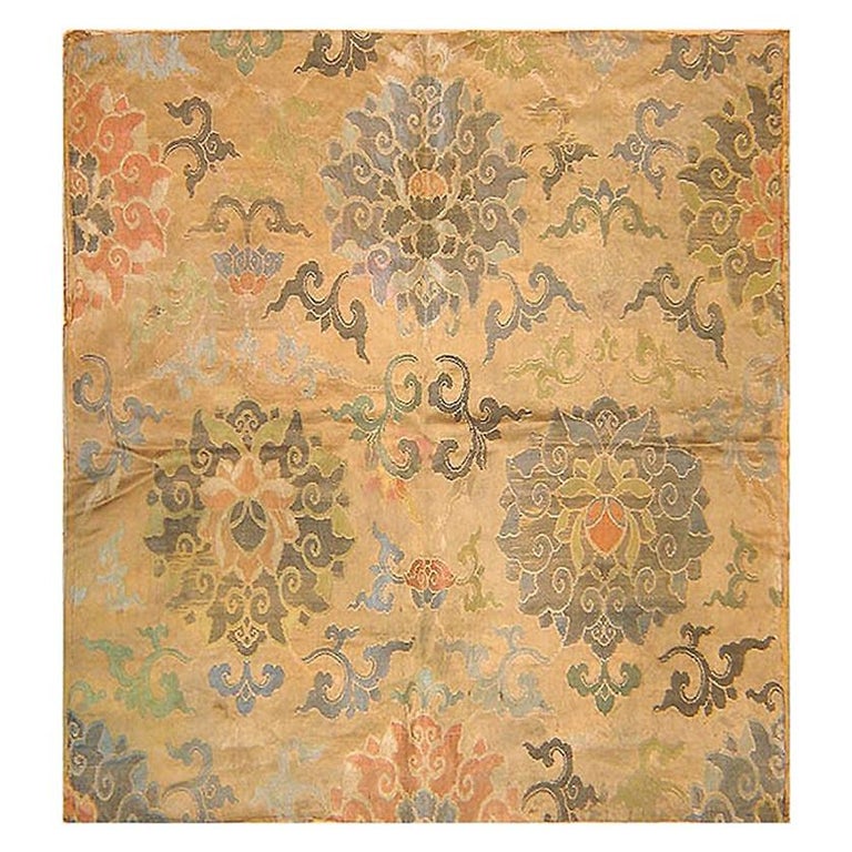 Antique 17th Century Ming Dynasty Silk Chinese Textile For Sale