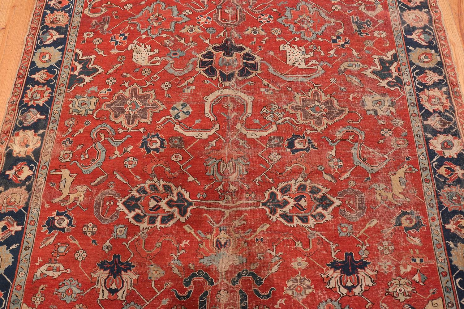 18th Century and Earlier Nazmiyal Antique 17th Century Northwest Persian Animal Rug. 6 ft 10 in x 14 ft 