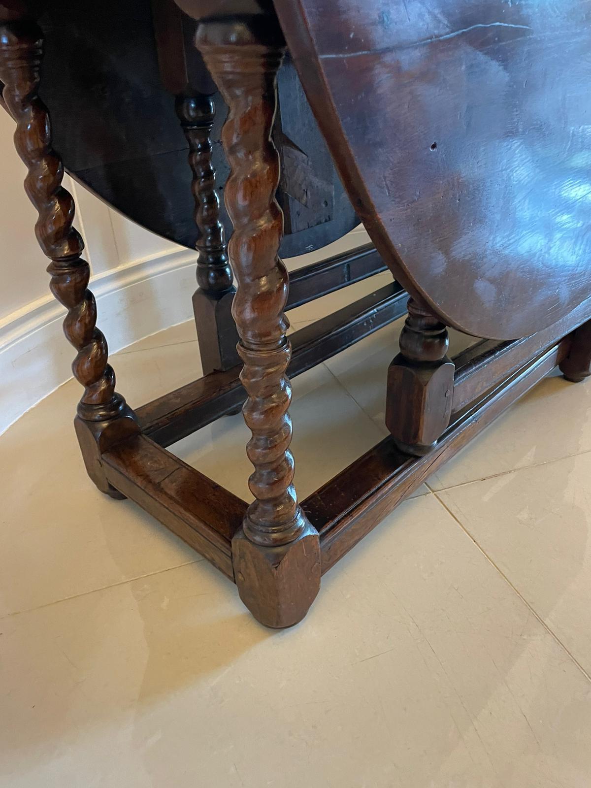antique gate leg table with drawer