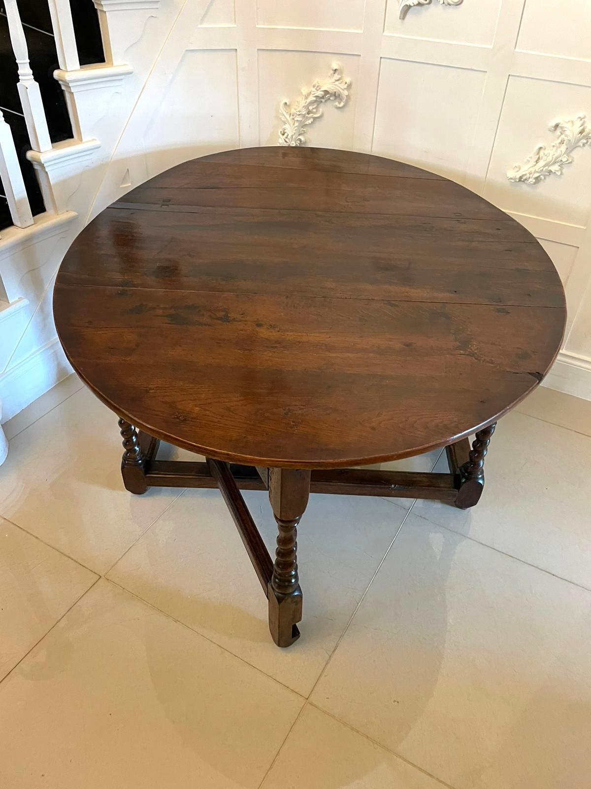 Antique 17th Century Oak Gateleg Table  For Sale 1