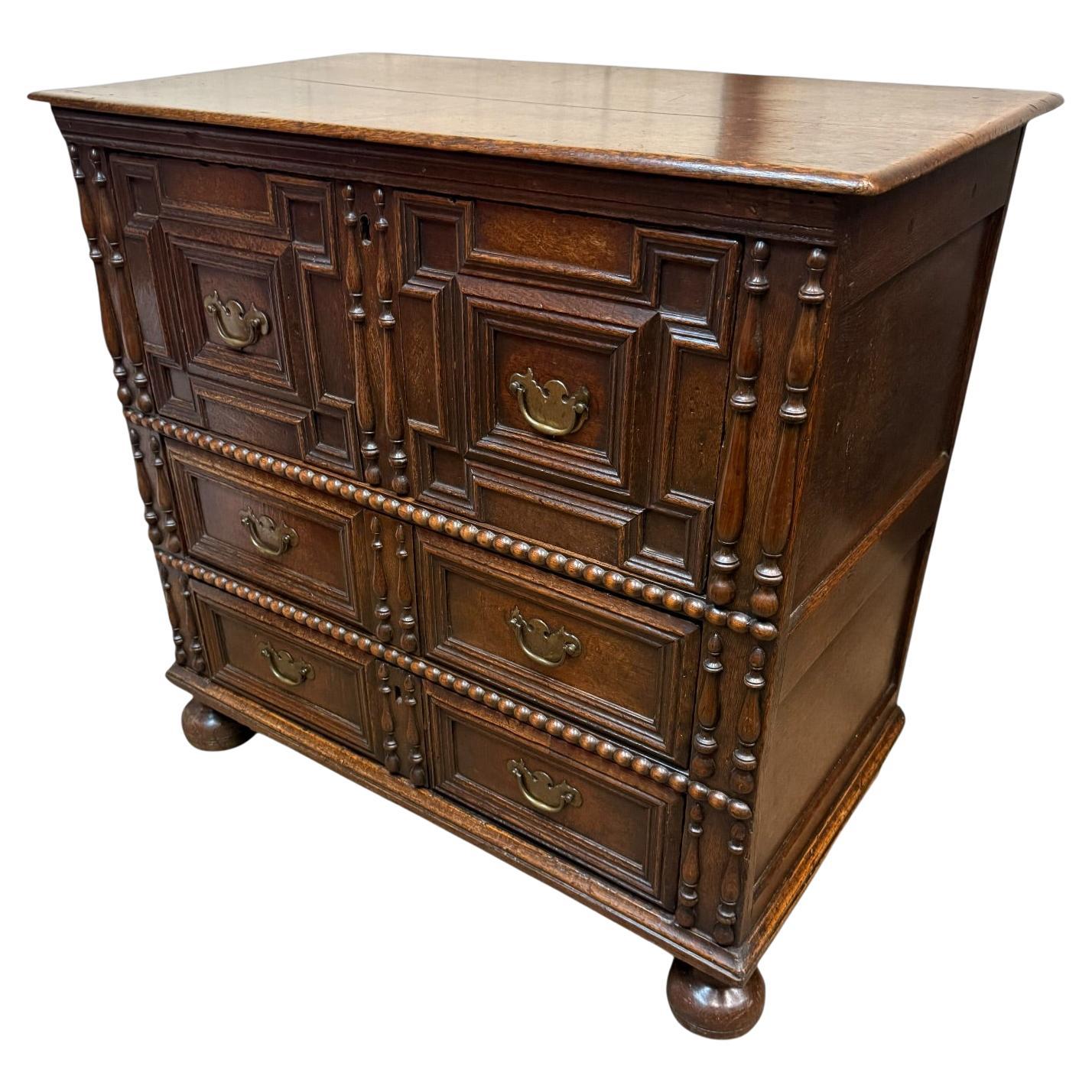 Antique 17th Century Oak Jacobean Chest of Drawers