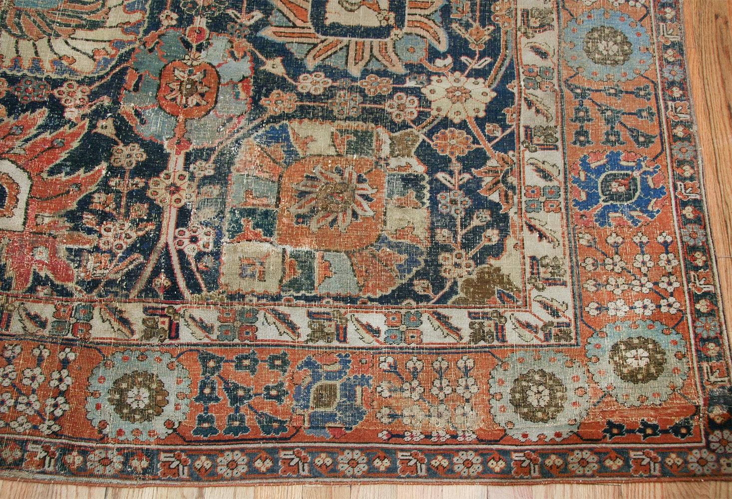 Antiker persischer Kerman-Teppich aus dem 17. Jahrhundert. 11 ft 5 in x 20 ft 2 in  (Persisch) im Angebot
