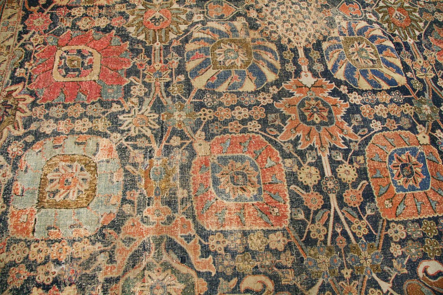 Antiker persischer Kerman-Teppich aus dem 17. Jahrhundert. 11 ft 5 in x 20 ft 2 in  (Handgeknüpft) im Angebot
