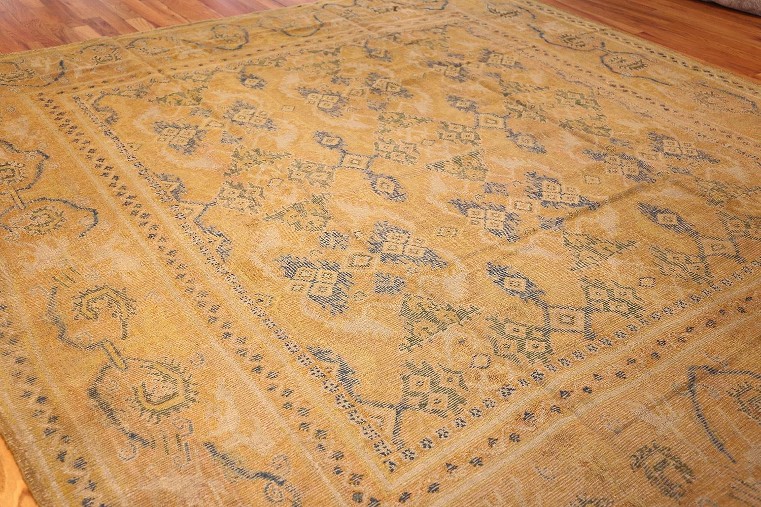 Antique 17th Century Spanish Cuenca Carpet. Size: 10' x 11' (3.05 m x 3.35 m) 1
