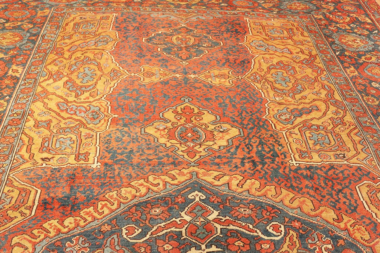 Hand-Knotted Antique 17th Century Smyrna Rug. 11 ft 8 in x 21 ft 3 in For Sale
