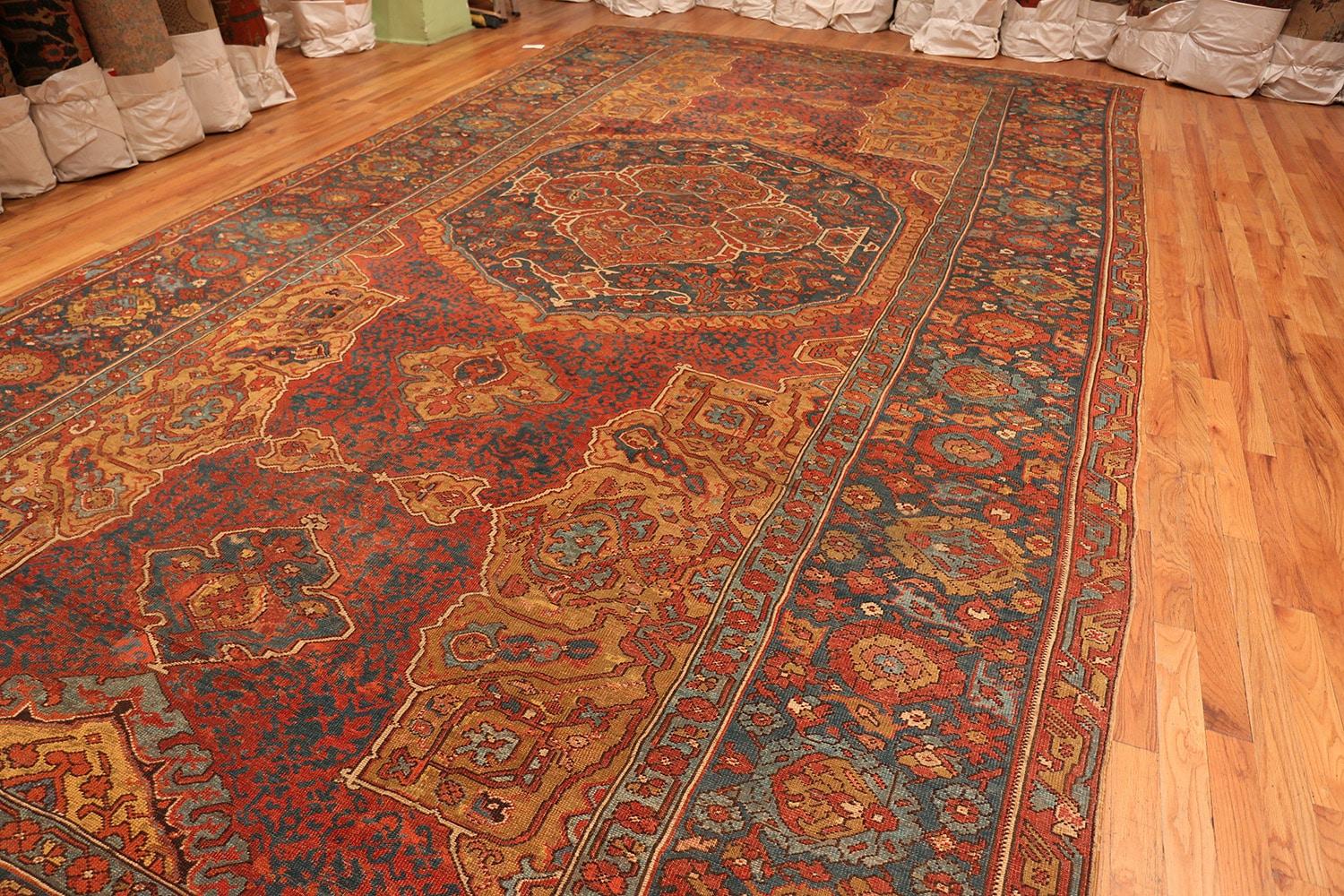 18th Century and Earlier Antique 17th Century Smyrna Rug. 11 ft 8 in x 21 ft 3 in For Sale