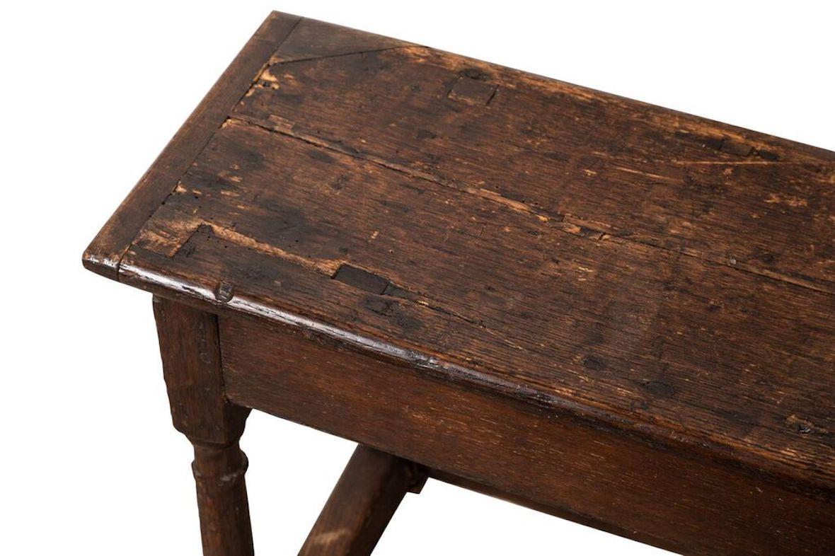 18th Century and Earlier Antique 17th Century Wooden Bench