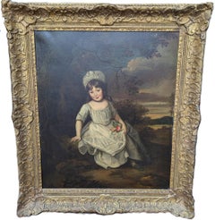 Antique 17th or 18th Century Oil Painting of Girl by Nicolaes Maes or School