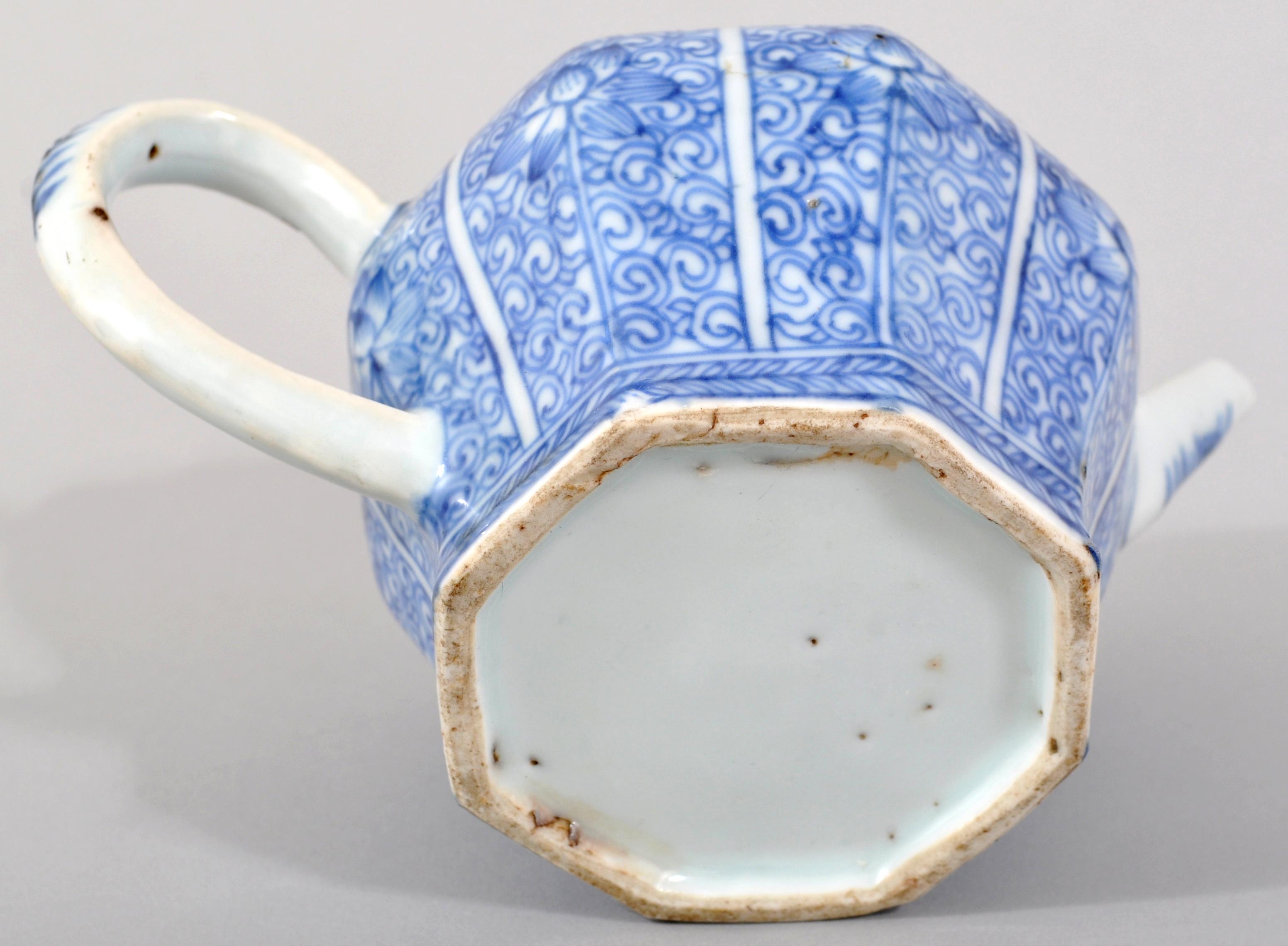 Antique Chinese Kangxi Islamic Style Blue and White Teapot and Stand, circa 1650 3