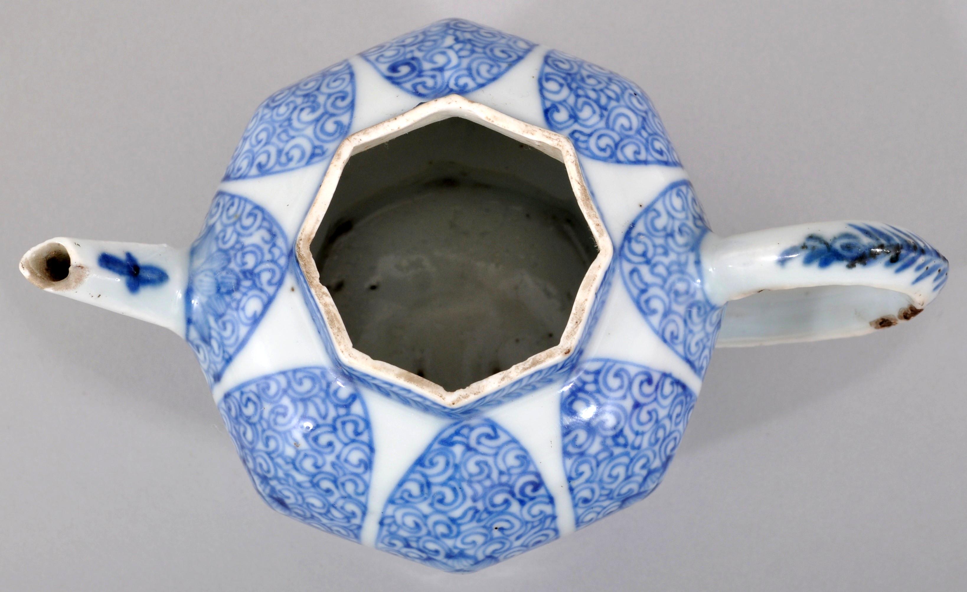 Antique Chinese Kangxi Islamic Style Blue and White Teapot and Stand, circa 1650 2