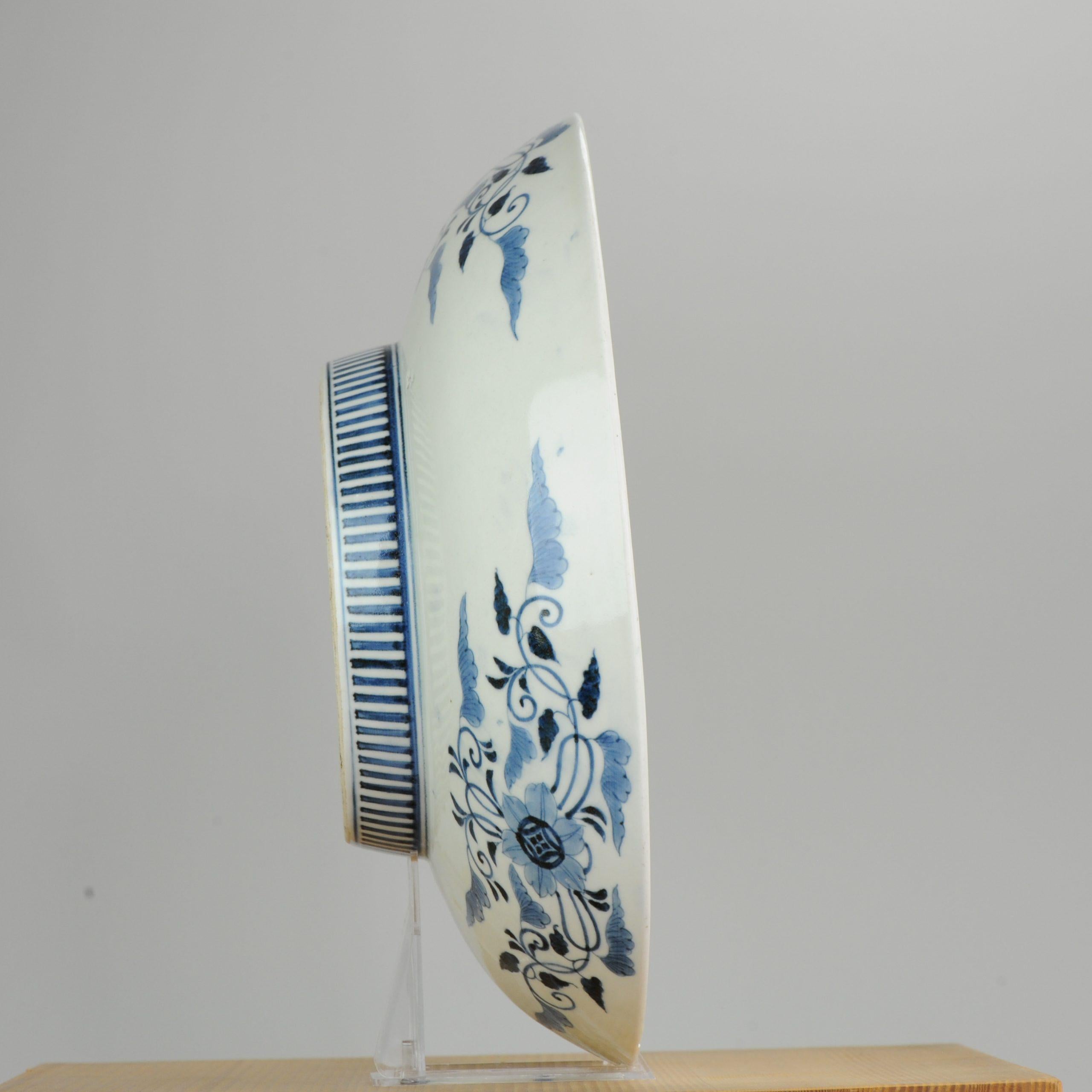 Antique 18/19c Lovely Japanese Porcelain Footed Dish Nabeshima Porcelain 4