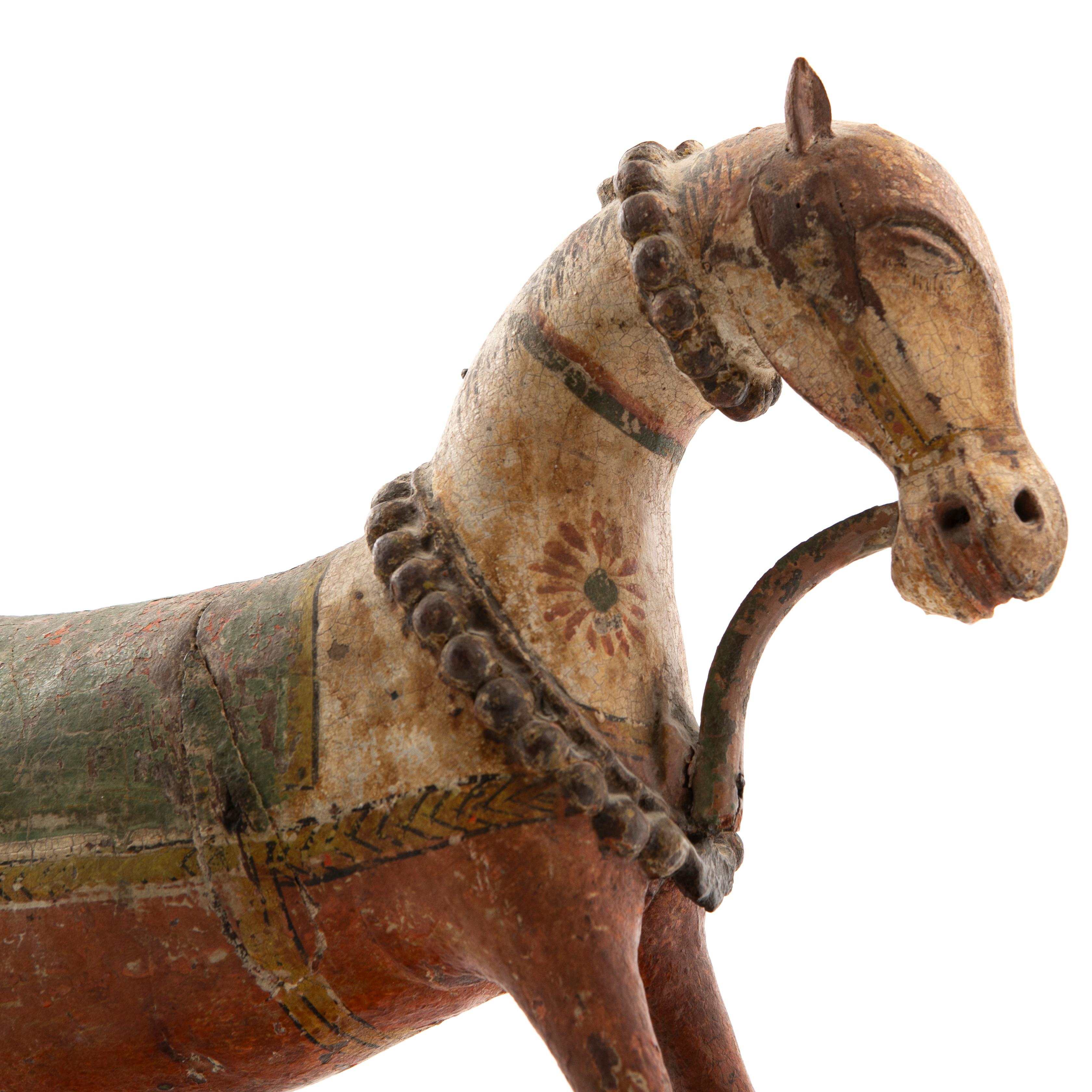 Antique 18-19th Century Wooden Horse For Sale 5