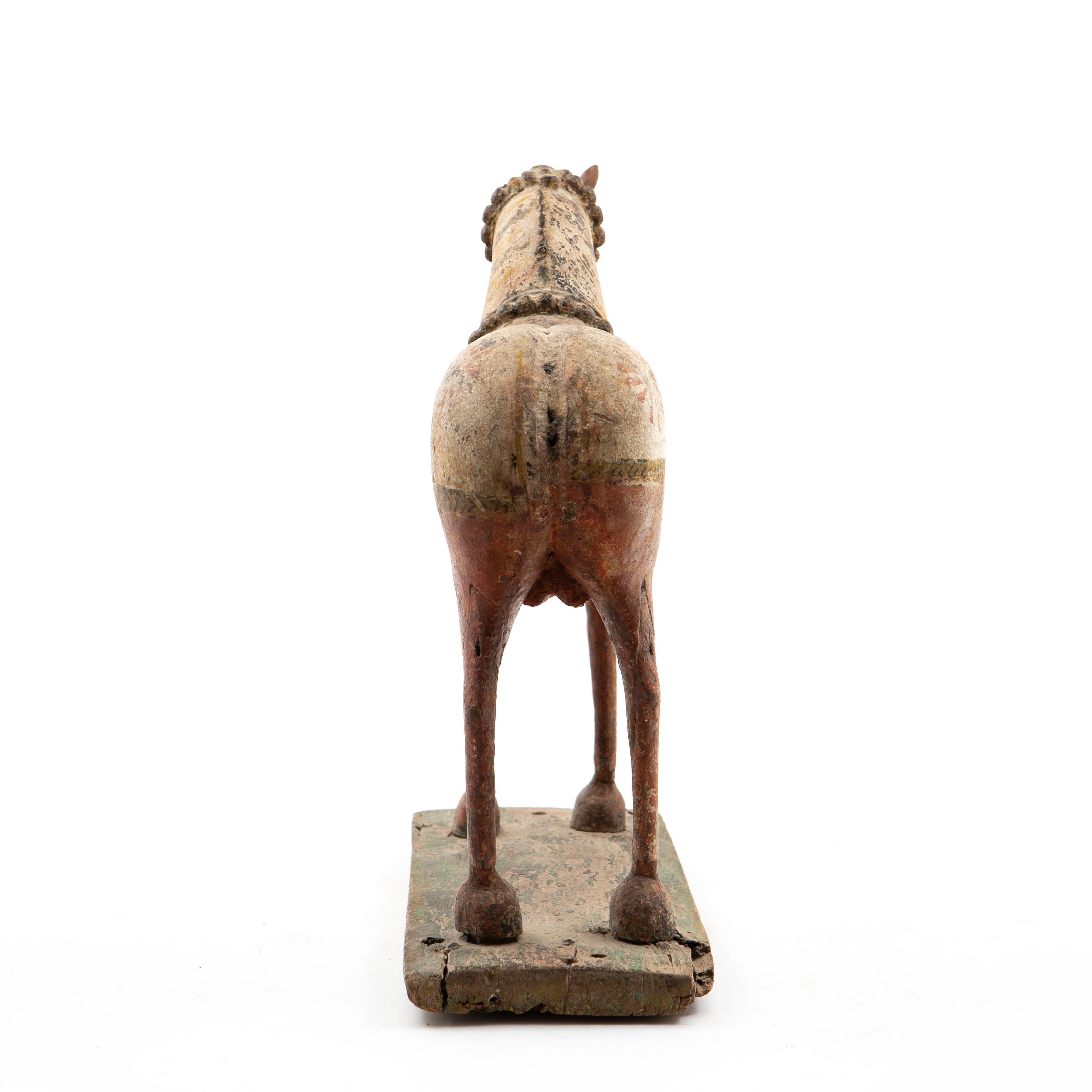 Folk Art Antique 18-19th Century Wooden Horse For Sale