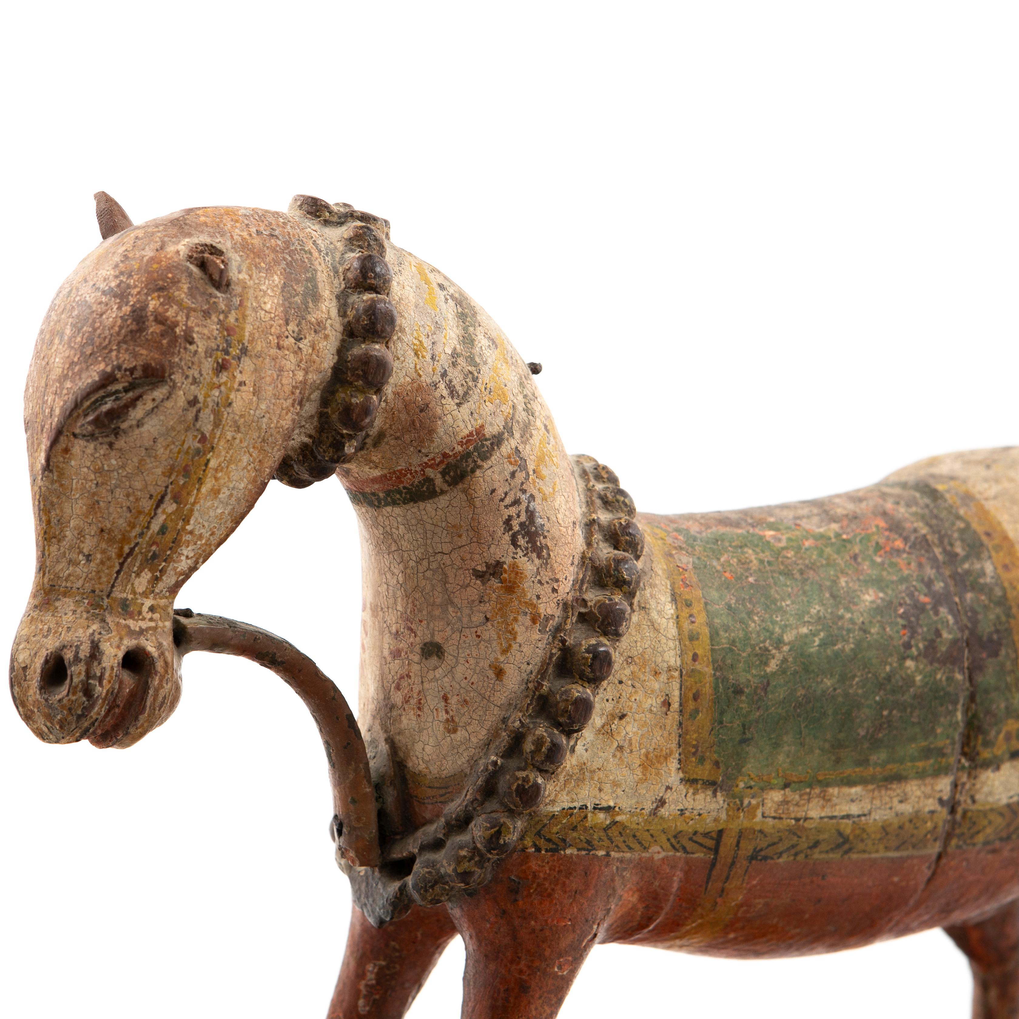 Antique 18-19th Century Wooden Horse In Good Condition For Sale In Kastrup, DK
