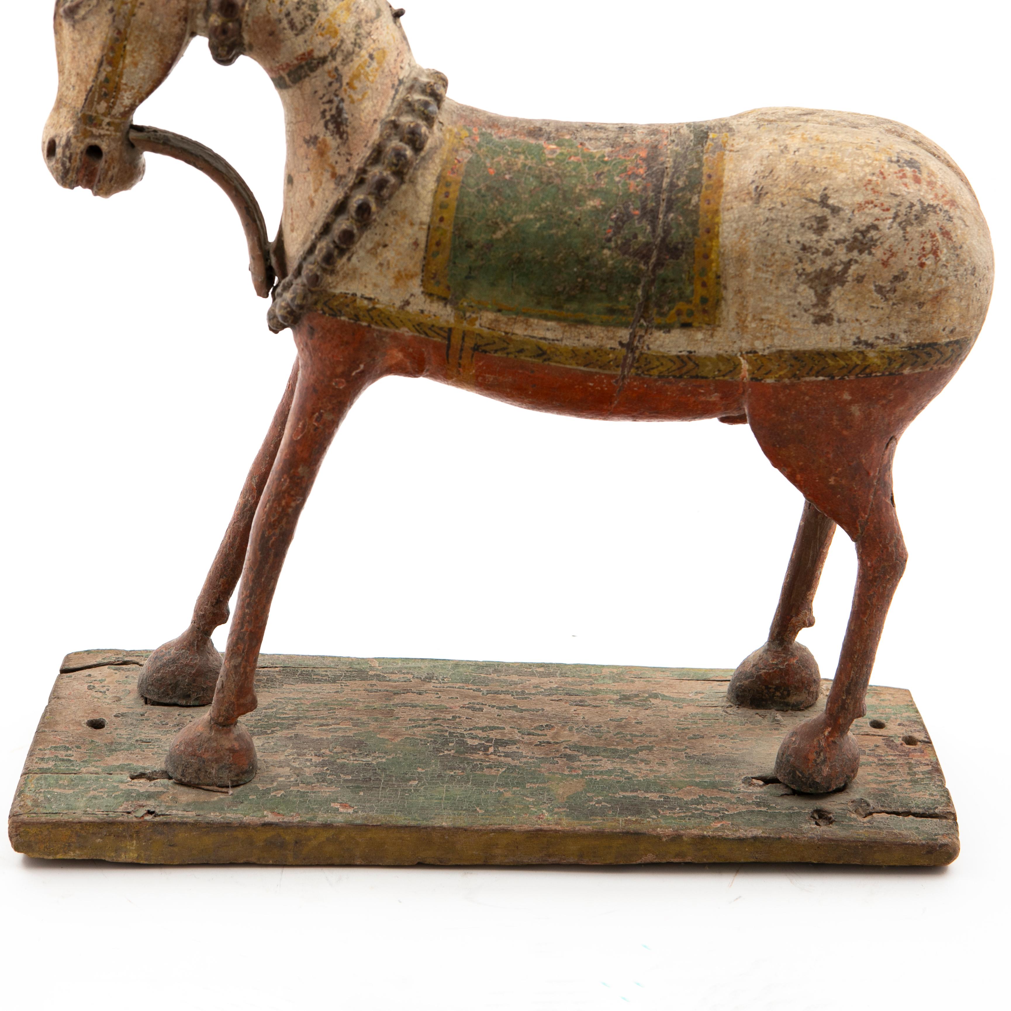Antique 18-19th Century Wooden Horse For Sale 1