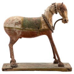 Antique 18-19th Century Wooden Horse