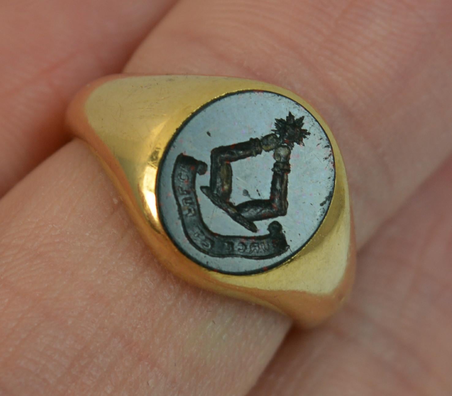 bloodstone pinky ring