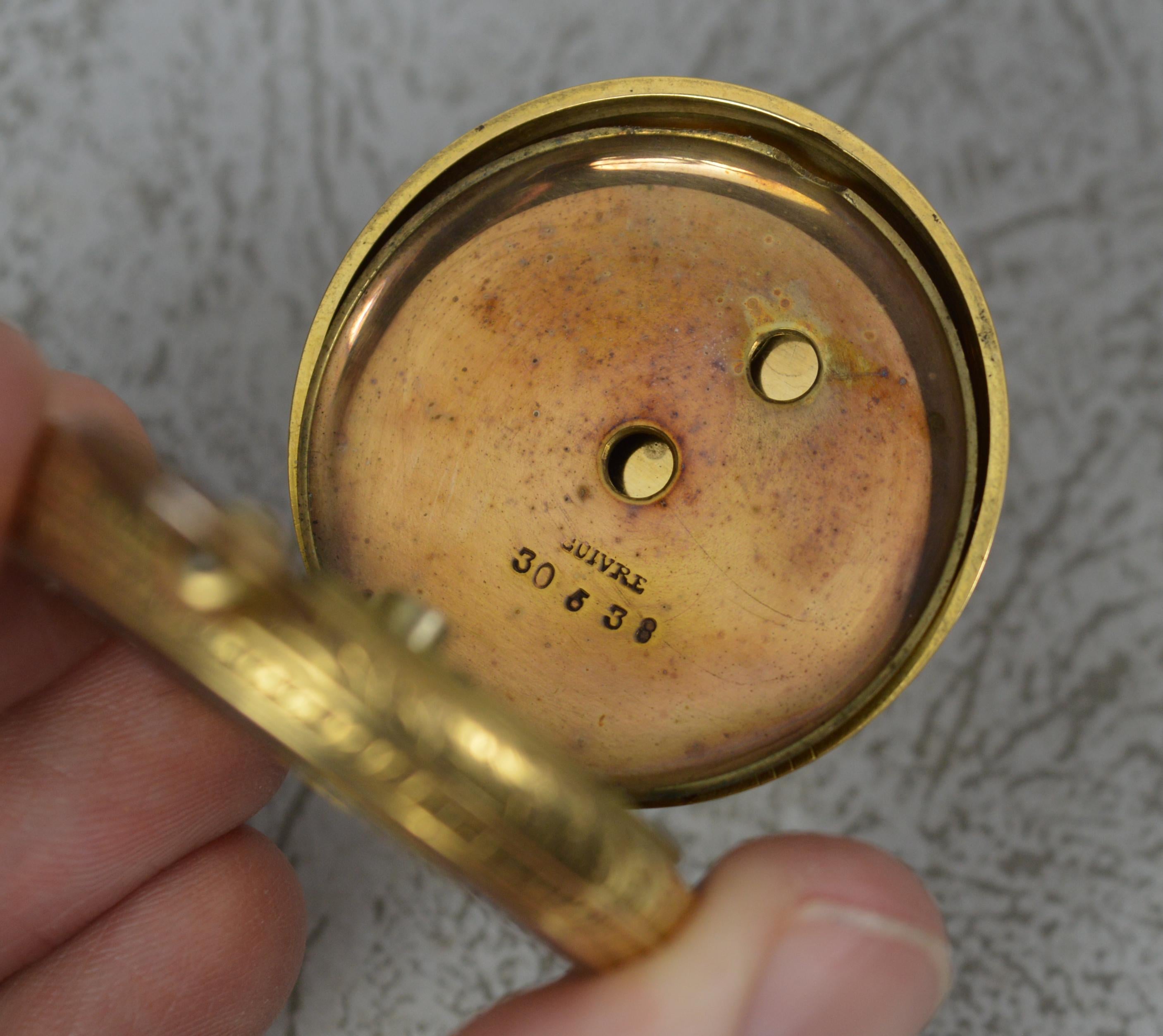 Antique 18 Carat Gold Ladies Pocket Fob Watch, Working 4